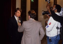 Press Interview with Cameras, Outside House Chamber