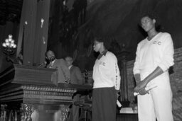 View of House Floor during Citation Presentation, Members, Speaker's Rostrum, Students