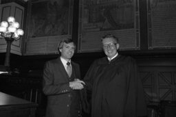 Photo Op in a Courtroom, Members, Judge