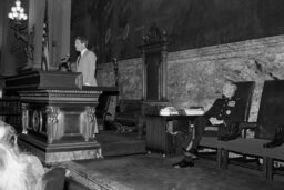 Reception, US Marines Guest on the House Floor, Members, Military, Speaker's Rostrum