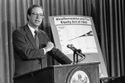 Press Conference on Weatherization and Tax Equity Act of 1985, Members, Press Room