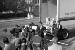 Press Conference on The Capitol Steps, Capitol and Grounds, Members, Reporter