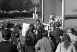 Press Conference on The Capitol Steps, Capitol and Grounds, Members, Reporter