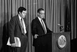 Press Conference on Higher Education Appropriations, Members, PA AFL-CIO President, Press Room