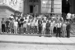Group Photo on Capitol Steps, Capitol and Grounds, Members, Senate Members, Students