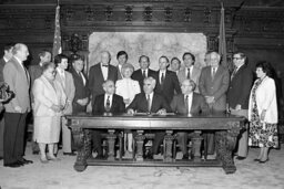 Bill Signing in Governor's Reception Room, Guests, Members, Secretary of Agriculture, Senate Members