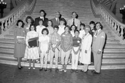 Group Photo in Main Rotunda, Lieutenant Governor, Members, Senate Members, Students