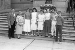 Group Photo on Capitol Steps, Capitol and Grounds, Members, Students