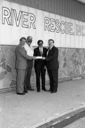 Grant Presentation to River Rescue, EMS Personnel, Members, River Rescue Station, Senate Members