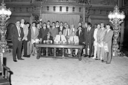 Group Photo in the Governor's Reception Room, Lieutenant Governor, Members, Students