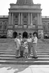 Group Photo on Capitol Steps, Capitol and Grounds, Members, Visitors to the State Capitol