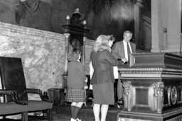 Visitors to the State Capitol, Members, Speaker's Rostrum, Students