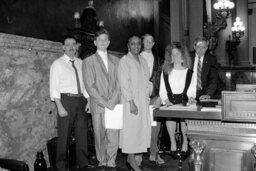 Group Photo on the House Floor, Guests, Members, Speaker's Rostrum