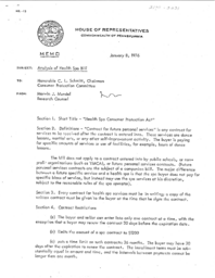 Memo, January 8, 1976 from Marvin J. Mundel, Research Counsel, to Rep. C.L. Schmitt. Subject: Analysis of Health Spa bill.