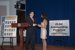 Pennsylvania Legislative Black Caucus Scholarship Awards, Award Ceremony, Speaking at rostrum, Award Winner