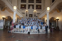 Visitors to the Capitol, MaST Community Charter School, 170th District, Group Photo, Rotunda, School Children