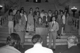 Press Conference in Main Rotunda, Attorney General, Members, Participants