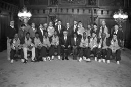 Group Photo with American Boxing Team, Athletes, Governor's Reception Room, Members