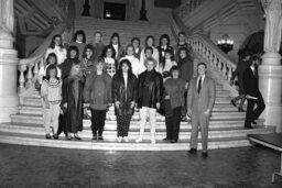 Group Photo in Main Rotunda, Senate Members, Students