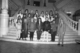 Group Photo in Main Rotunda, Senate Members, Students