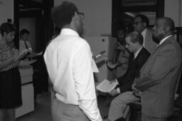 Photo Op in the Capitol Newsroom, Capitol Newsroom, Members, Reporters