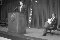 News conference in Capitol Media Center, Lieutenant Governor, Members