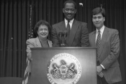 News Conference on State Budget, Capitol Media Center, Members