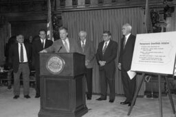 News Conference on the Pennsylvania Greenfields Initiative, Chart, Governor's Reception Room, Members
