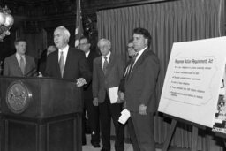 News Conference on the Pennsylvania Greenfields Initiative, Chart, Governor's Reception Room, Members