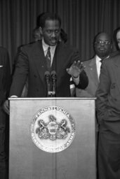 News Conference with Black Caucus Representatives, Capitol Media Center, Members