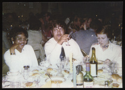 1976 Bicentennial Event, Seated around a table are Phyllis Turner, Art Woolsey, and Chloe