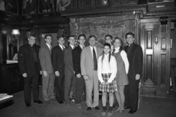 Group Photo in Lieutenant Governor's Office, Clergy, Students