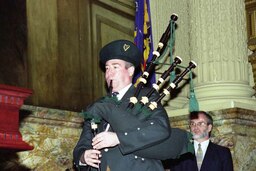 Speaker's Portrait Ceremony, Bagpipe Player, House Floor, Staff