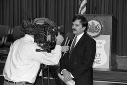 Press Conference on Crime, Cameraman, Capitol Media Center, Members