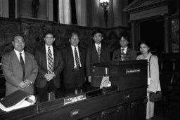 Group Photo, Chinese Visitors to the State Capitol (Gordner), House Floor, Staff