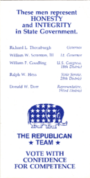 Campaign card for the Republican team
