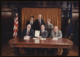 Bill signing with Governor Thornburgh