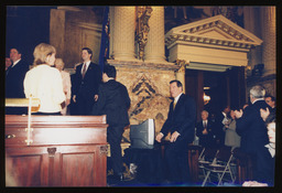 Governor Ridge and Tom Scrimenti on the Floor of the House