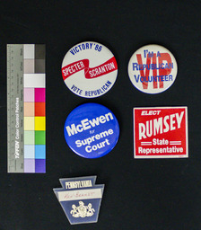 Pins in this group include those campaigning for the supreme court, State Representative, governor and Congress.
