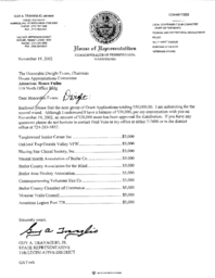 Appropriations Correspondence, 2003-2004