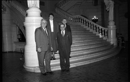 On the stairs of the main rotunda with constituents