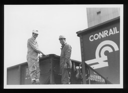 Reps. Dennis O'Brien on coal car, tour at an Industrial Site