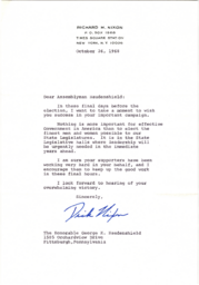 Correspondence and Memorabilia for the Nixon and Agnew Campaign