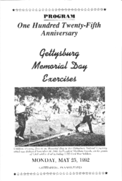 Program for the 125th Gettysburg Memorial Day Exercises