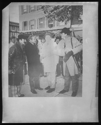 Shaking hands in Gettysburg, PA