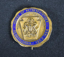 Member Pin with John B. McCue's name, 1963-1964