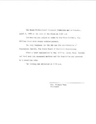 Professional Licensure Committee, Meeting regarding Regulation 16A-161, April 5, 1988