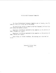 Professional Licensure Committee, Meeting regarding Regulations 16A-190 and 16A-189, June 28, 1988