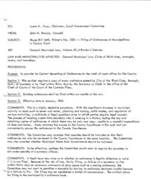 House Bill 1640 Legal Summary, Filing of Ordinances of Municipalities in County Court