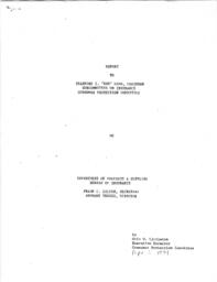 Report to Stanford I. "Bud" Lehr, Chairman, Subcommittee on Insurance, Consumer Protection Committee on Department of Property & Supplies, Bureau of Insurance, April 1974